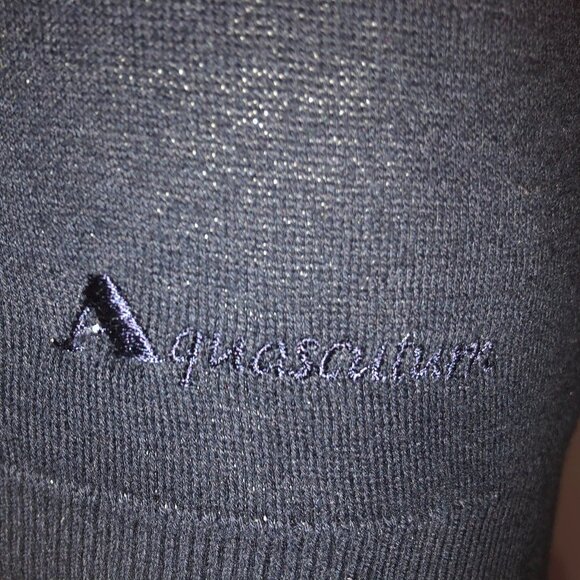 Aquascutum Vintage Sleeveless Collared 3 Button Cotton Polo Knit Top Navy Sz M - Picture 3 of 6